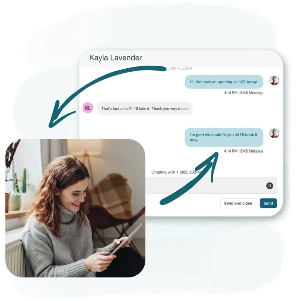 Two-way patient messaging for chiropractic clinics