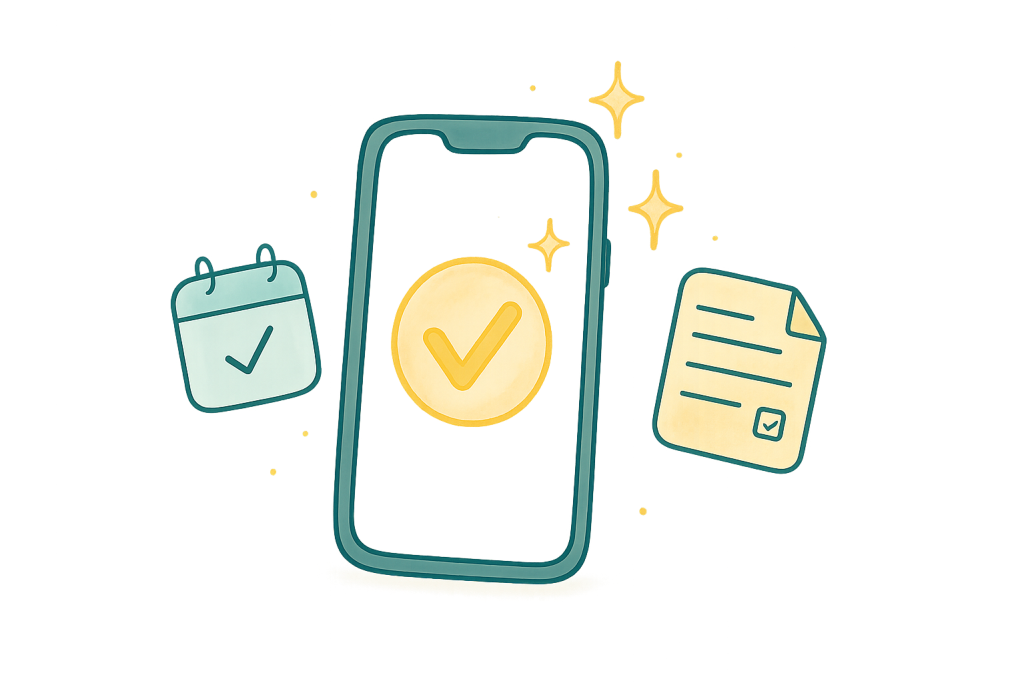 Atlas chiropractic patient app on a phone