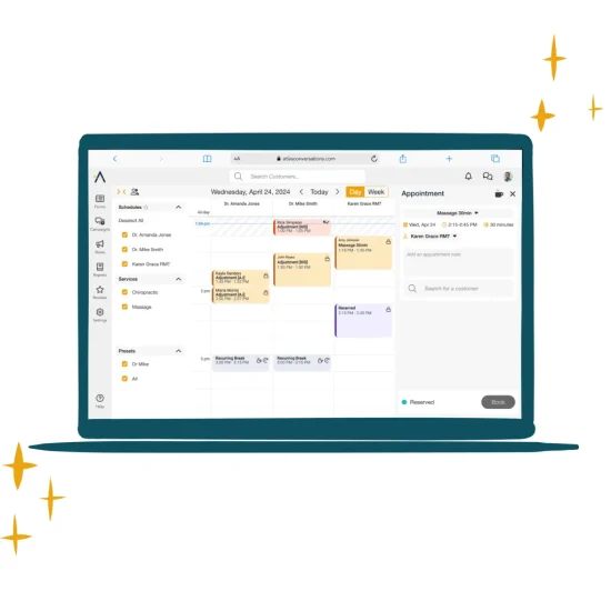 Atlas chiropractic scheduling calendar